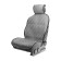 Nabbage on the front seat, velor, size 55 x 150 cm, gray
