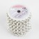 Rhinestones and beads are thermoclayes, width - 15 mm, 4.5 ± 0.5 m, silver color