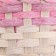 Wicker basket 19x9/34 cm, pink, bamboo