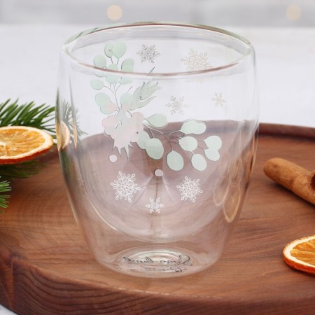 A glass with double walls "Winter Stories", 300 ml-2