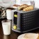 Toster KitFort KT-6224, 950 W, 7 fry modes, 2 toasts, black