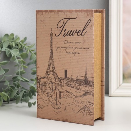Safe Brush Tree to the leatherette "Eiffel Tower. Vintage" 21x13x5 cm-1