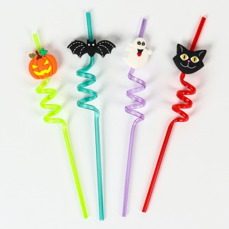 Halloween cocktail tubes, 4 pcs in a set.-5