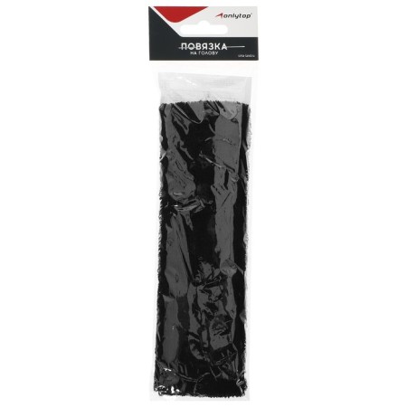 Sports bandage on the head 17 x 5.5 cm, black color-1