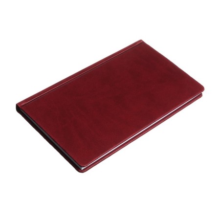 Lowed A6, 64 sheets, on the stitch, artificial leather cover, burgundy-1