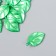 Decor for creativity plastic "Leaf" set 20 pcs green 3.2x1.8 cm