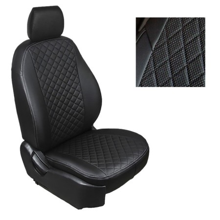 Auto-Cherkhly for Suzuki Vitara II, (40/60), 2015-n, rhombus, eco-leather, set
