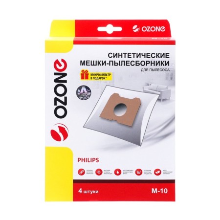 Ozone Micron M-10 synthetic vacuumboards 4 pcs. (Philips athena/ HR 6947)-1