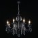Aurora chandelier, 8x60W E14, black color, silver