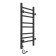 Two -heated towel rail Laris lavender ChKCh, 300x700 mm, 8 crossbars, right, black