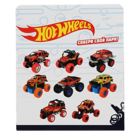 Metal machine “Hot Wheels SUV” 12 cm, inertia, suspension, light and sound effects-6