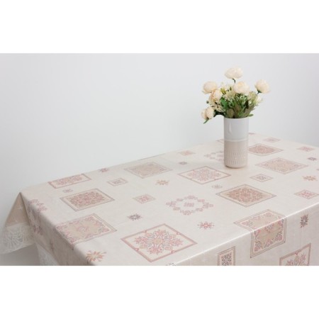 MEIWA tablecloth, 122 x 152 cm, roll 10 pcs, white/red color-2
