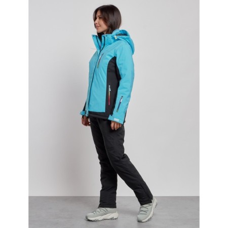 Ski costume female winter, size 48, blue color-1