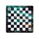 The chess field "Malachite" 40 x 40 x 0.2 cm, rubber