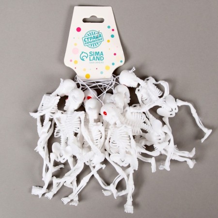 Skeleton joke, rubber, white color-1