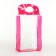 Cosmetic bag on the buttons, the color is transparent/pink