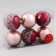 Set of balls plastic D-8 cm, 6 pcs "night" flowers pattern, burgundy gold