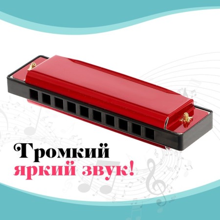 Harmonica Harmonica Harmaker, with a metal case and a case, MIX color-3