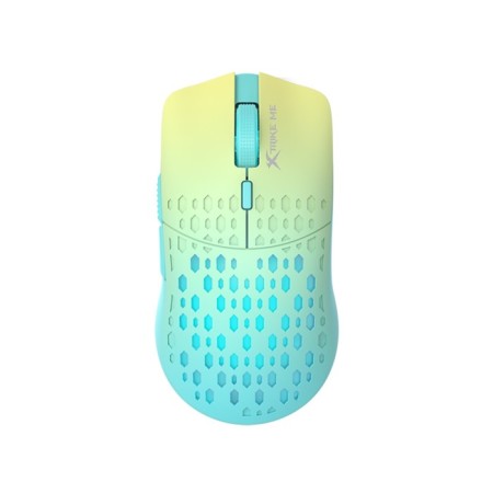 Mouse XTRIKE ME GW-121 GN, game, wireless, backlight, 3200DPI, 2.4G +BT, 500mach, Blue-1