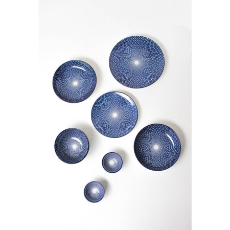 Poramic plate "Boda", d = 22 cm, blue color-11