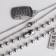 A double “chain” steel, rectangles, silver color, 57 cm