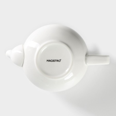 Teapot Porcelain Hot Magistro "Blanche", 600 ml, white color-6