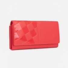 Women's wallet on magnets, red color