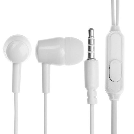 Headphones Exployd Ex-HP-1124, vacuum, microphone, 102 dB, 32 Ohms, 3.5 mm, 1.2 m, white