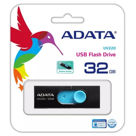 A-DATA 32GB UV220 AUV220-32G-RBKBL USB2.0 Black/blue/blue/blue-1
