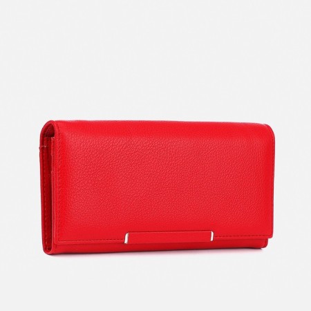 Women's wallet on magnets, red color