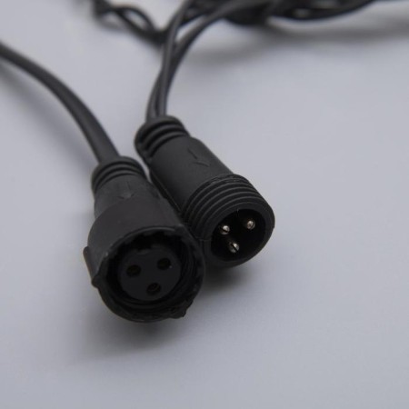 Garland "fringe" 3 × 0.6 m, IP44, UMS, dark thread, 160 LED, white glow, 220 V-5