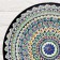 Largan Rishtan ceramics "Patterns", 42 cm, Blue Mix