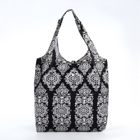 Household bag on the button, folding, black/white color-1