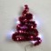 Girland "Mishura" 1 m Rosa, IP20, red thread, 22 LED, 8 layers, d = 3 cm, white glow, CR2032X2