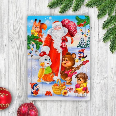 Great puzzle "Funny New Year", 30 elements-1