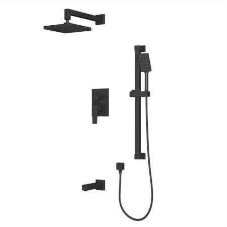 The shower system Rush Thira TR3635-60Black, one-leaf, tropical shower, watering can
