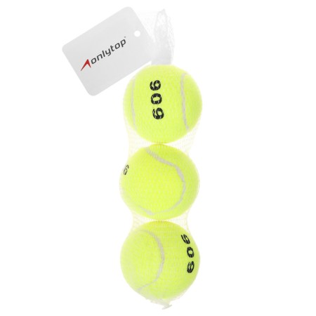 A set of balls for large tennis Onlytop No. 909, training, 3 pcs., Mix colors-2