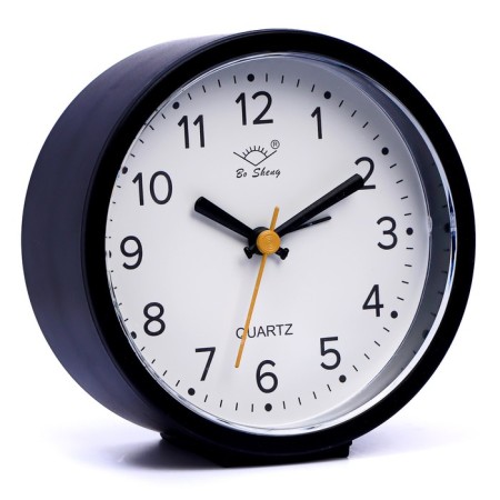 Clock - desktop an alarm clock, discrete move, 12 x 12 cm, aa-1