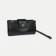 Women's wallet on the button, black color
