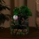 Fountain "Tree on stones, a house with a staircase" 14x19x20 cm (with backlight)