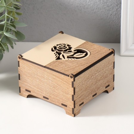 Combined box "Flower in the heart" 10.5x10x7 cm-1