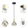 Suspended lamp Rivoli Kassandra 3118-201 1he14, 40W, black, brass