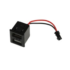2 USB connector with a wire 10 cm, 2 pin, 2.1 a, 5 V, black