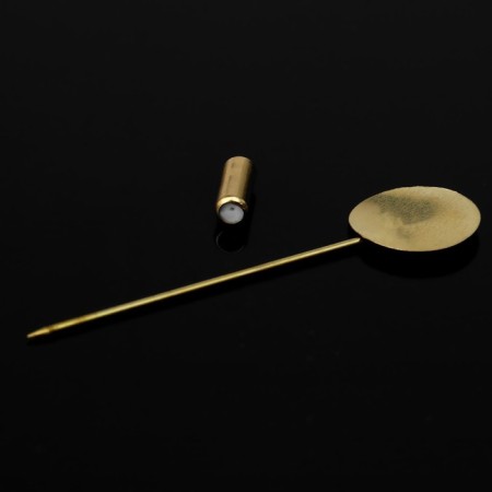 The base "brooch-igla" l = 5 cm, platform is 1.5 cm (set of 5 pcs.), Color gold-1