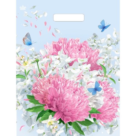 Package "Tender Chrysanthemum", plastic, with a cut pen, 40 x 31 cm, 30 μm