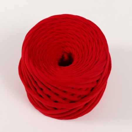 Knitted yarn set No. 5, 3x30 m/100 g, width 7-9 mm (red, yellow, kiwi)-2