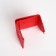 Women's wallet on the button, red color