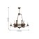 Boulogne chandelier, 6x60W E14, bronze color
