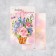 Postcard "Happy Birthday", flowers, 19 × 29 cm