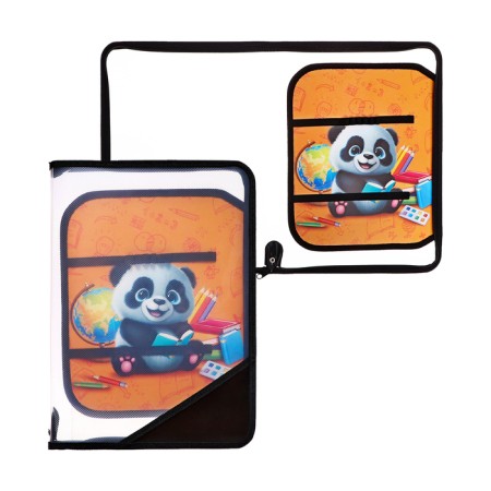 Labor folder A4, 325 x 230 x 25 mm, lightning around, folding bar, plastic, PTR-1, calligrata "Panda"-2
